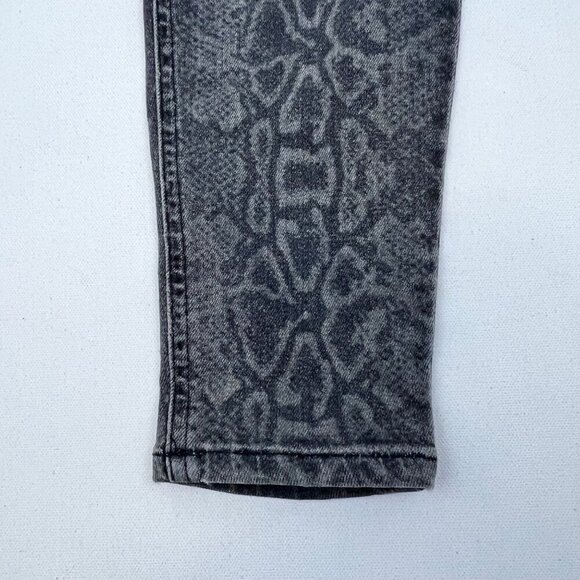 Level 99 Snake Print Gray Skinny Jeans Mid Rise Size 27 Waist - Picture 5 of 9